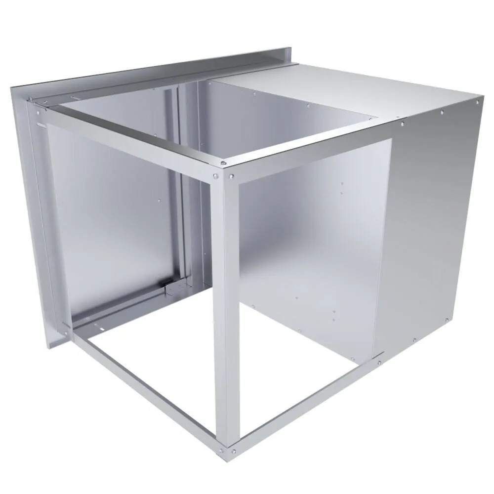 Sunstone Grill Signature Series 30 Inch Stainless Steel Beveled Frame Double Access Drawer and Door Combo