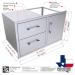 Sunstone Grill Signature Series 36 Inch Stainless Steel Beveled Frame Double Access Drawer and Door Combo