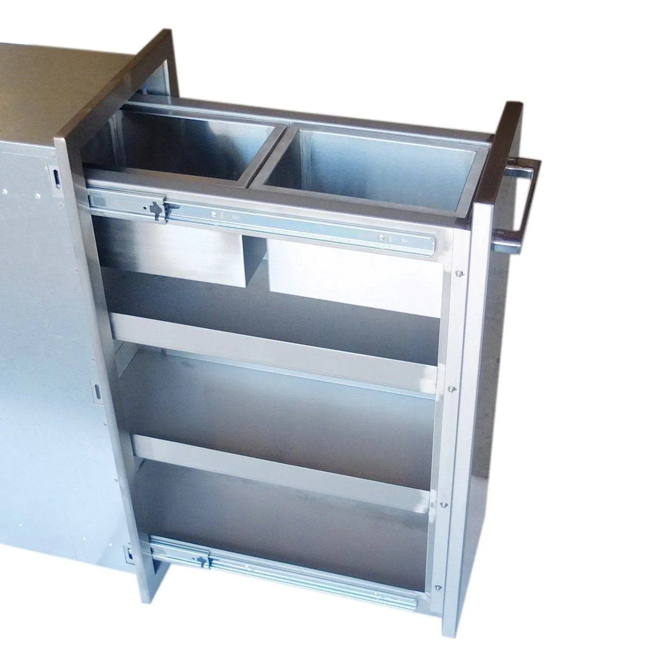 Sunstone Grill Signature Series 12 Inch Stainless Steel Beveled Frame Spice Rack Drawer