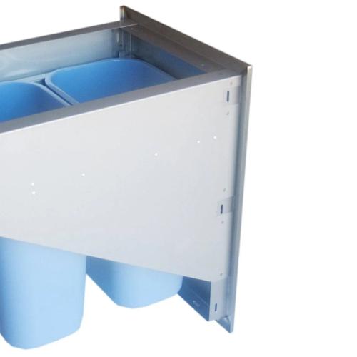 Sunstone Grills Signature Series 20 Inch Stainless Steel Beveled Frame Roll Out Trash Drawer