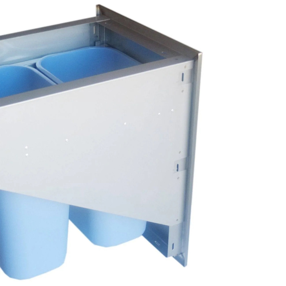 Sunstone Grills Signature Series 20 Inch Stainless Steel Beveled Frame Roll Out Trash Drawer
