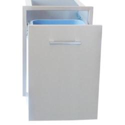 Sunstone Grills Signature Series 20 Inch Stainless Steel Beveled Frame Roll Out Trash Drawer BA TRD2027250