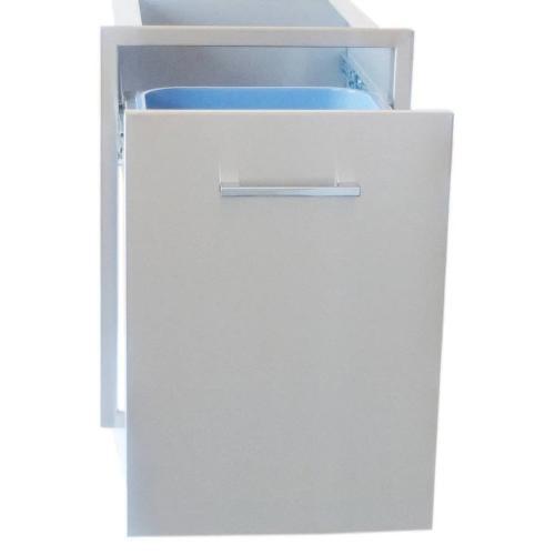 Sunstone Grills Signature Series 20 Inch Stainless Steel Beveled Frame Roll Out Trash Drawer