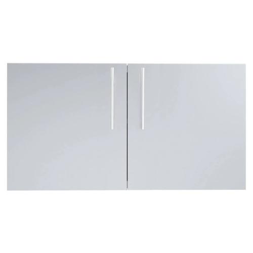 Sunstone Grills Designer Series 42 Inch Stainless Steel Raised Frame Double Access Doors with Shelves