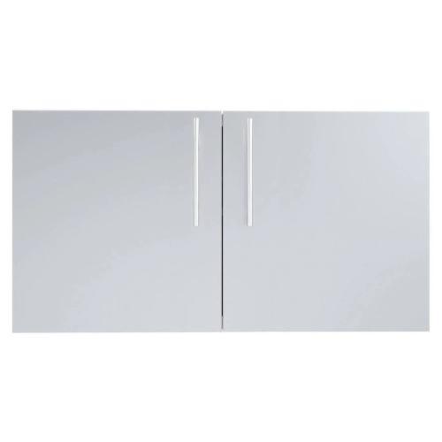 Sunstone Grills Designer Series 42 Inch Stainless Steel Raised Frame Double Access Doors with Shelves