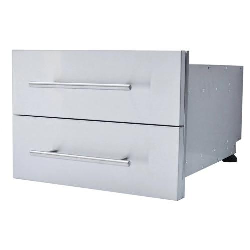Sunstone Grill Designer Series 18 Inch Stainless Steel Raised Frame Double Access Drawer