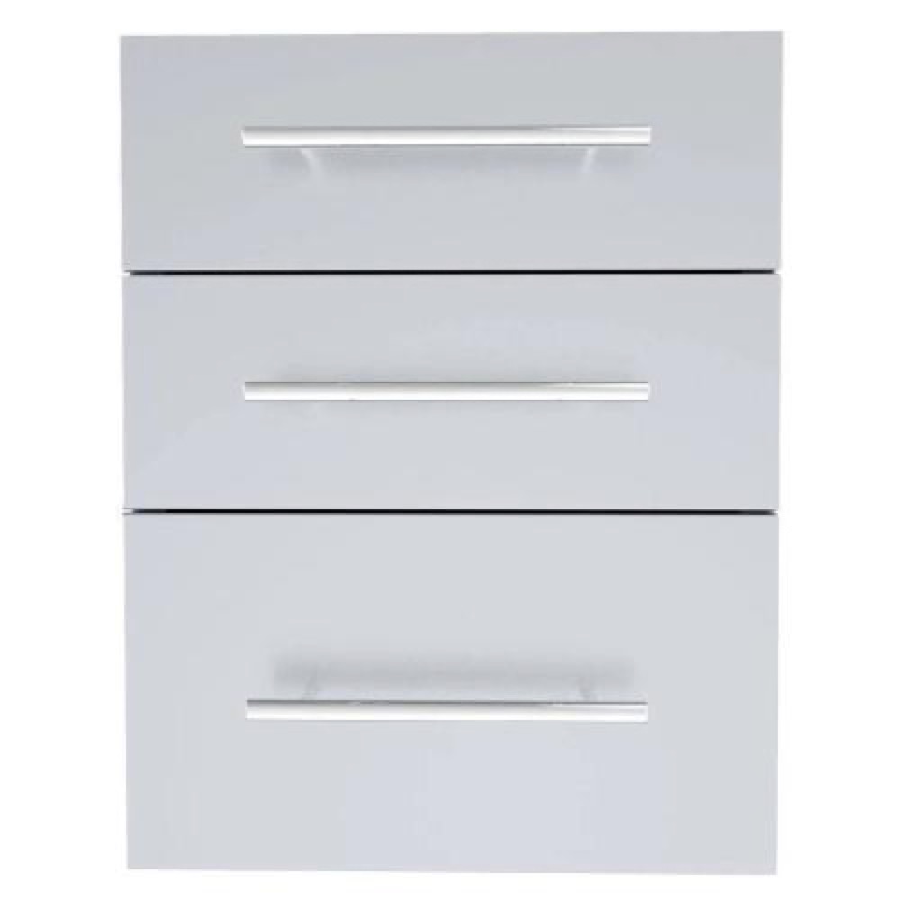 Sunstone Grills Designer Series 18 Inch Stainless Steel Raised Frame Triple Access Drawer