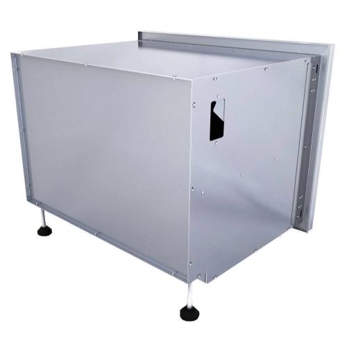 Sunstone Grills Designer Series 30 Inch Stainless Steel Raised Frame Double Door Dry Storage Pantry Cabinet