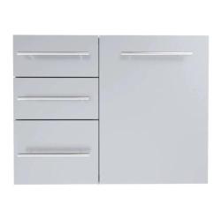 Sunstone Grills Designer Series 30 Inch Stainless Steel Raised Frame Triple Access Drawer and Propane Tank Storage Combo DE LPCTD30250