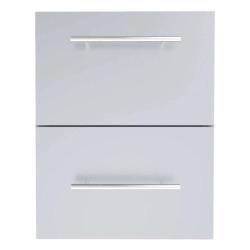 Sunstone Grills Designer Series 18 Inch Stainless Steel Raised Frame Paper Towel Bin and Drawer Combo DE DPCF23250