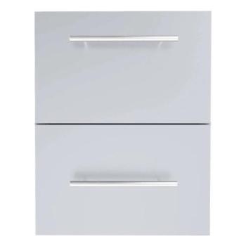 Sunstone Grills Designer Series 18 Inch Stainless Steel Raised Frame Paper Towel Bin and Drawer Combo DE DPCF23350