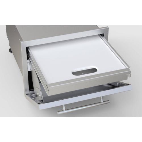 Sunstone Grill Designer Series 18 Inch Stainless Steel Raised Frame Tilt Out Paper Towel Bin  and  Utensil Drawer Combo