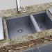 Sunstone 34 Inch x 20 Inch Double Bowl Outdoor Rated Stainless Steel Dual Mount Sink with Lid