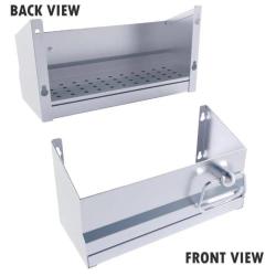 Sunstone Grills 13 Inch Outdoor Rated Stainless Steel Bar Caddy Speed Rail with Drip Pan BC BC14250