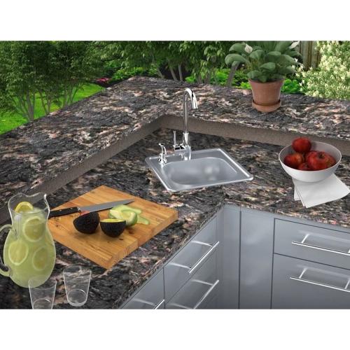 Sunstone Grills Polished Chrome Outdoor Hot  and  Cold Water Faucet