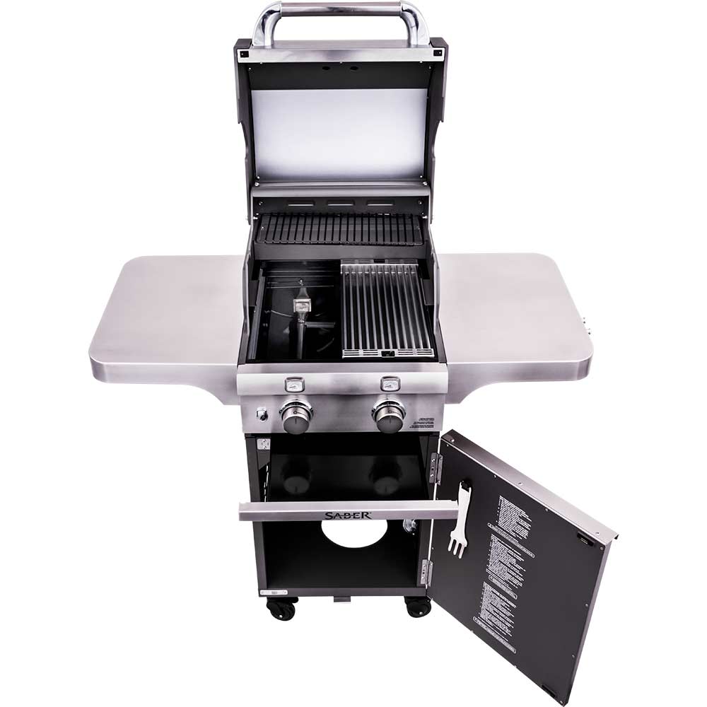 Saber Grills Cast Stainless 330 20 Inch 2 Burner Freestanding Infrared Propane Gas Grill