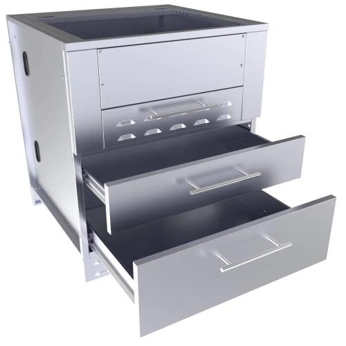Sunstone 30 Inch Universal Kamado Base Cabinet for up to 24 Inch Kamado Grill