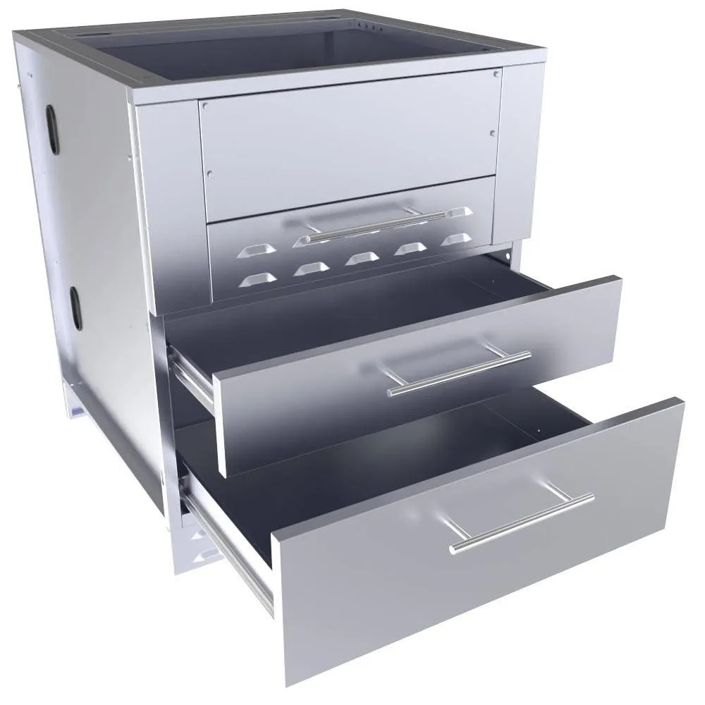 Sunstone 30 Inch Universal Kamado Base Cabinet for up to 24 Inch Kamado Grill