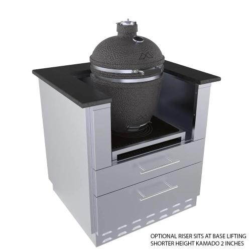 Sunstone 30 Inch Universal Kamado Base Cabinet for up to 24 Inch Kamado Grill