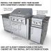 Sunstone 34 Inch Universal Grill Base Cabinet for up to 30 Inch Gas Grill