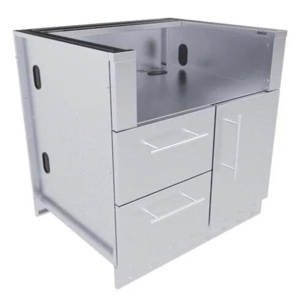 Sunstone Grills 34 Inch Universal Grill Base Cabinet for up to 30 Inch Gas Grill
