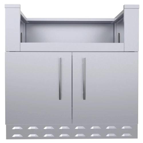 Sunstone Grills 34 Inch Universal Grill Base Cabinet for up to 30 Inch Charcoal Grill