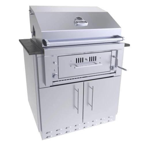 Sunstone Grills 34 Inch Universal Grill Base Cabinet for up to 30 Inch Charcoal Grill