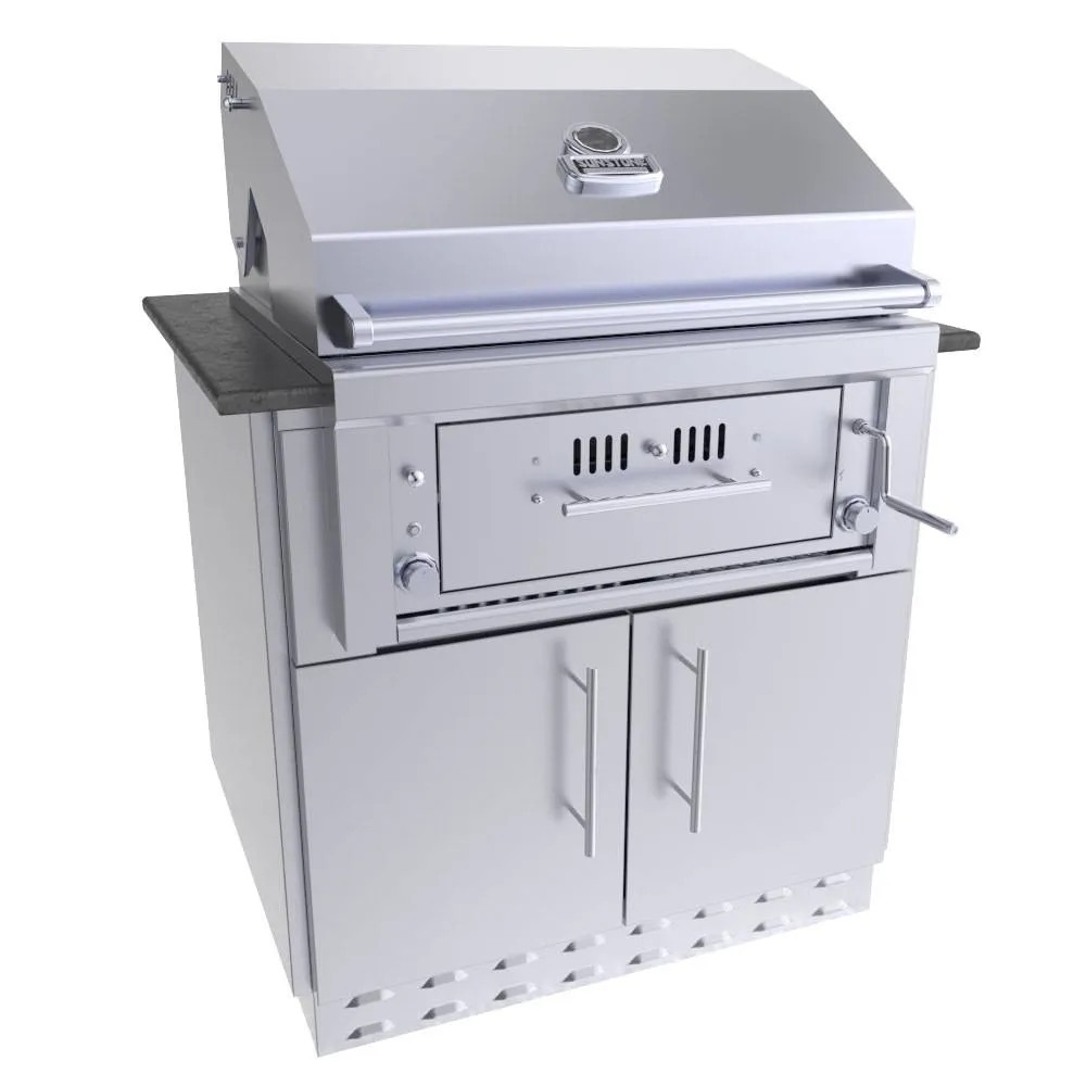 Sunstone Grills 34 Inch Universal Grill Base Cabinet for up to 30 Inch Charcoal Grill