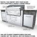 Sunstone Grills 46 Inch Universal Grill Base Cabinet for up to 42 Inch Charcoal Grill