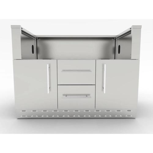 Sunstone Grills 46 Inch Universal Grill Base Cabinet for up to 42 Inch Charcoal Grill