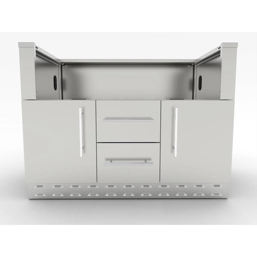 Sunstone Grills 46 Inch Universal Grill Base Cabinet for up to 42 Inch Charcoal Grill