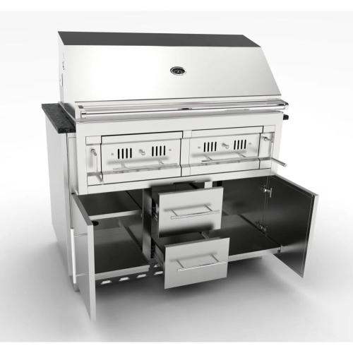 Sunstone Grills 46 Inch Universal Grill Base Cabinet for up to 42 Inch Charcoal Grill