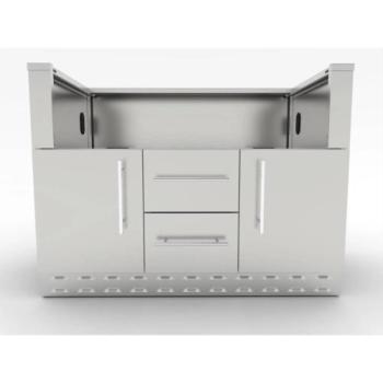 Sunstone Grills 46 Inch Universal Grill Base Cabinet for up to 42 Inch Charcoal Grill SAC46CGDC350