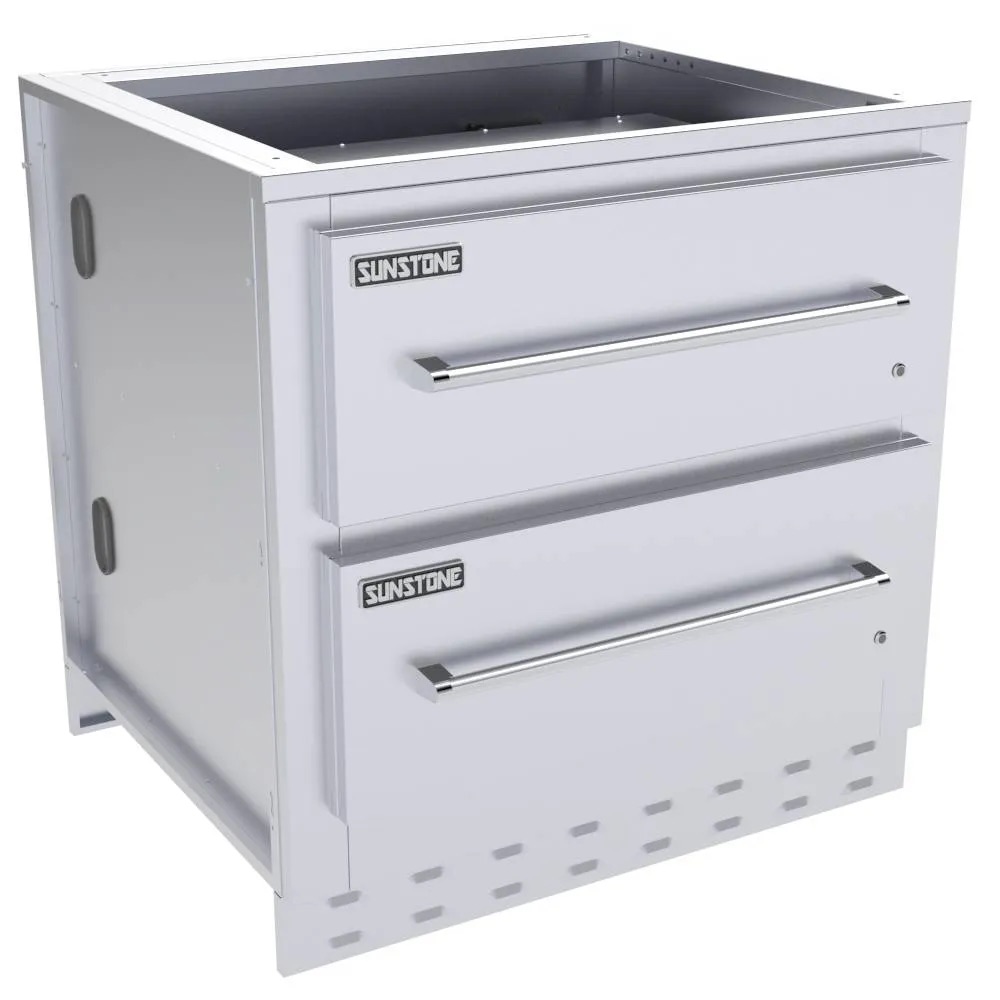 Sunstone 34 Inch Universal Base Cabinet for up to 34 Inch Double Warming Drawer