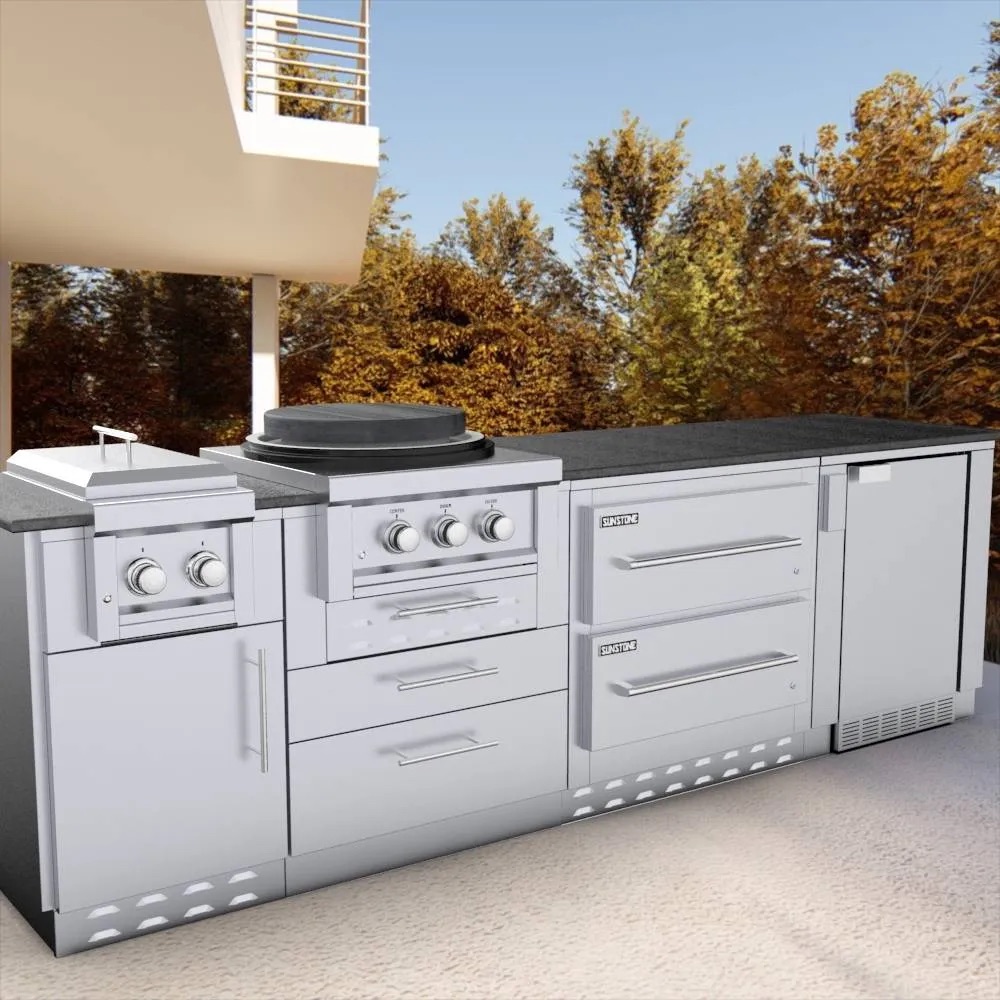 Sunstone 34 Inch Universal Base Cabinet for up to 34 Inch Double Warming Drawer
