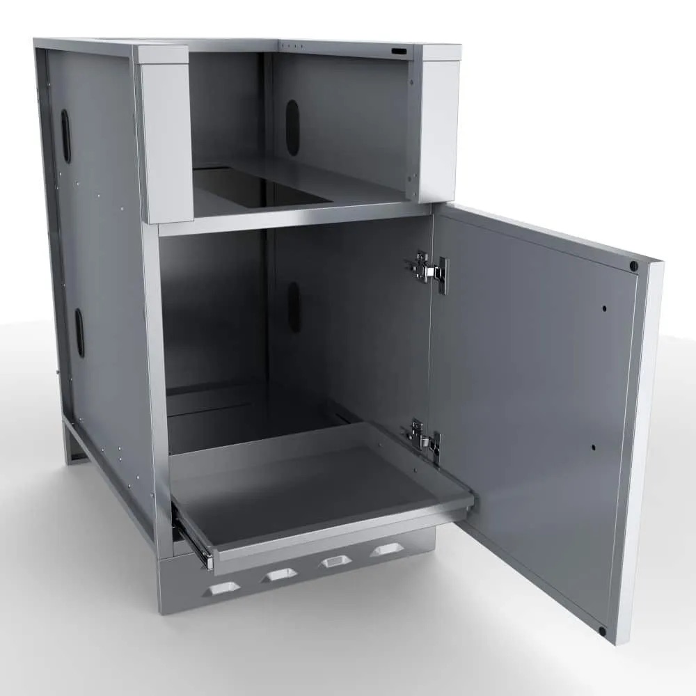Sunstone 20 Inch Universal Right Hinge Base Cabinet for up to 14 Inch Width Appliance