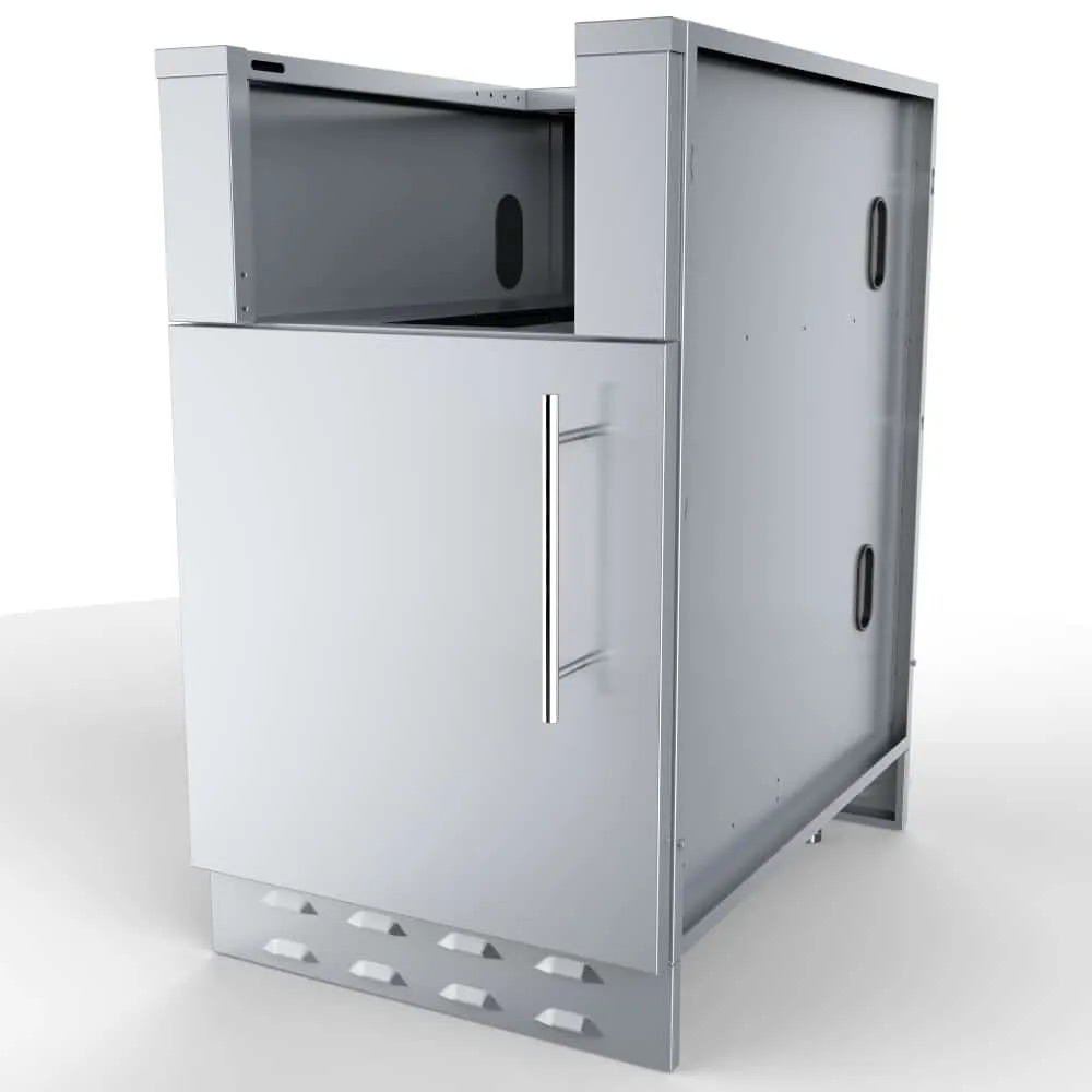 Sunstone 20 Inch Universal Left Hinge Base Cabinet for up to 14 Inch Width Appliance