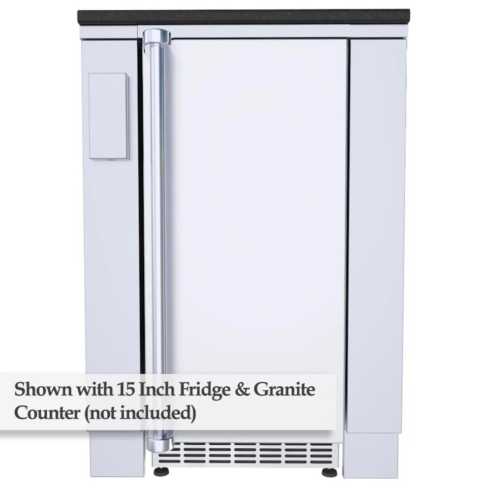 Sunstone 24 Inch Universal Base Cabinet for up to 15 Inch Wide Refrigeration