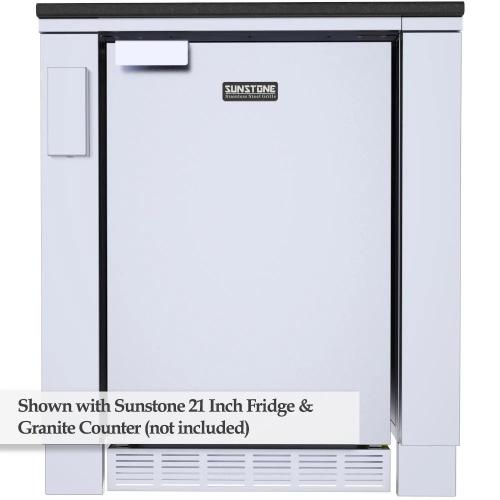 Sunstone Grills 30 Inch Universal Base Cabinet for up to 21 Inch Wide Refrigeration