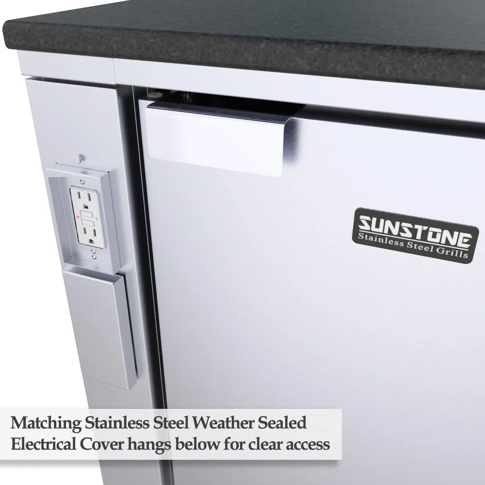 Sunstone Grills 30 Inch Universal Base Cabinet for up to 21 Inch Wide Refrigeration