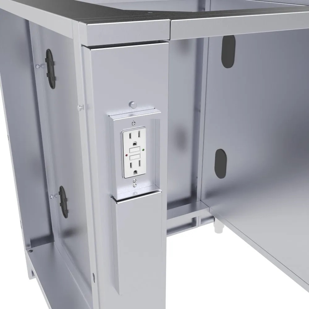 Sunstone Grills 34 Inch Universal Base Cabinet for up to 25 Inch Wide Refrigeration