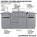 Sunstone Caprice 6 Foot Grill  and  Bar Sink Outdoor BBQ Island Package with Sunstone Grill Ruby Series 30 Inch 3 Burner Built In Gas Grill