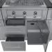Sunstone Caprice 6 Foot Grill  and  Bar Sink Outdoor BBQ Island Package with Sunstone Grill Ruby Series 30 Inch 3 Burner Built In Gas Grill
