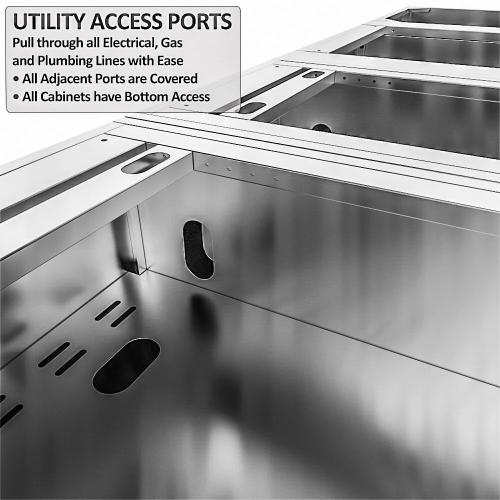 Sunstone Caprice 6 Foot Grill  and  Bar Sink Outdoor BBQ Island Package with Sunstone Grill Ruby Series 30 Inch 3 Burner Built In Gas Grill