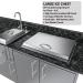 Sunstone Grills Galley 10 Foot Clean  and  Prep Outdoor Island Package
