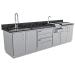 Sunstone Grills Galley 10 Foot Clean  and  Prep Outdoor Island Package