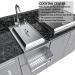 Sunstone Grills Galley 10 Foot Clean  and  Prep Outdoor Island Package