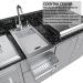 Sunstone Grills Galley 10 Foot Clean  and  Prep Outdoor Island Package