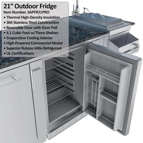 Sunstone Grills Savanna 16 Foot Outdoor BBQ Island Package with 60 Degree Angle with Sunstone Grills Ruby Series 42 Inch 5 Burner Built In Gas Grill with Rear Infrared Burner