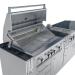 Sunstone Grills Savanna 16 Foot Outdoor BBQ Island Package with 60 Degree Angle with Sunstone Grills Ruby Series 42 Inch 5 Burner Built In Gas Grill with Rear Infrared Burner